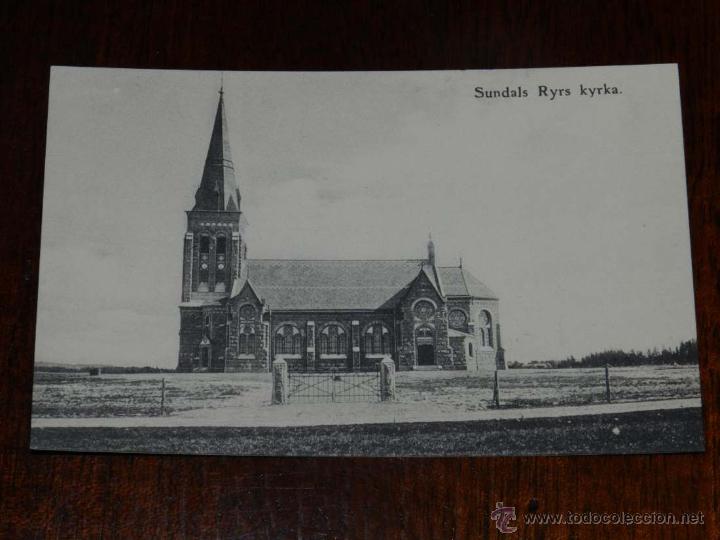 Cartes Postales: antigua foto postal, Stromstad, Sundal Ryrs iglesia, gammalt foto vykort, Stromstad, Sundals Ryrs ky