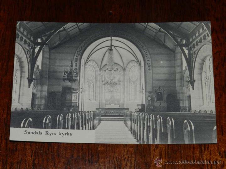 Cartoline: antigua foto postal, Stromstad, Sundal Ryrs iglesia, gammalt foto vykort, Stromstad, Sundals Ryrs ky