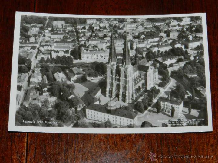 Postales: antigua foto postal, Uppsala, Vista Aerea, gammalt foto vykort, Uppsala, fran flygplan Torget, ocirk