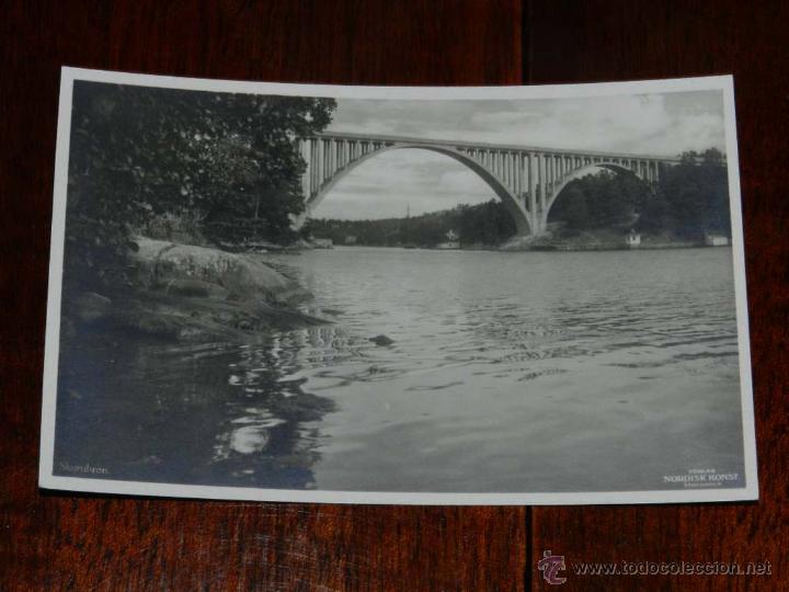 Cartoline: antigua foto postal, Pohjankuru Puente, sin circular, gammalt foto vykort, Forsvik, Skurubron, ocirk