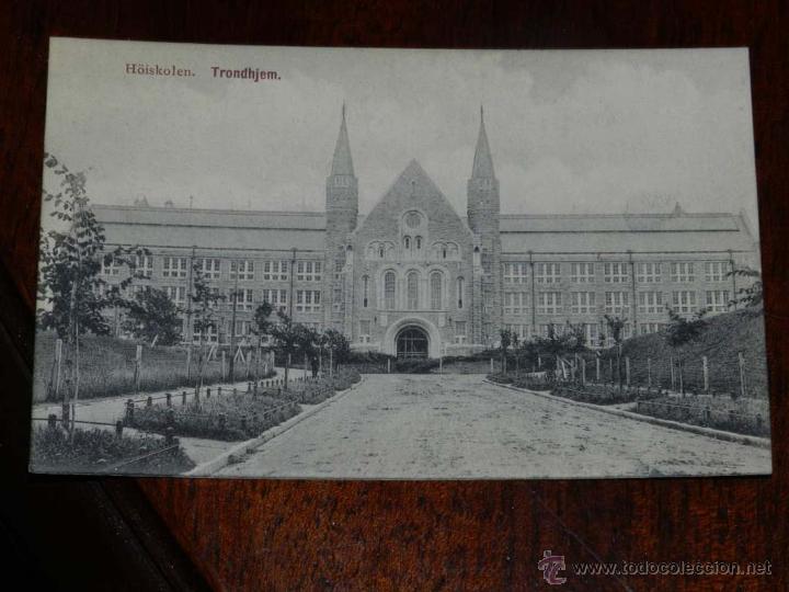Cartoline: antigua foto postal, Trondhjem, Instituto de Tecnolog&iacute;a, sin circular, gammalt foto vykort, Trondhei