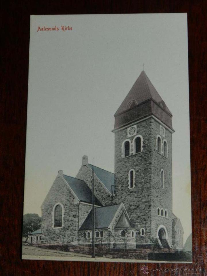 Postales: antigua foto postal, Aalesunds Iglesia, sin circular, gammalt foto vykort, Aalesunds kirke, usirkule