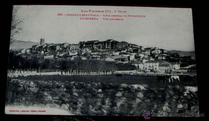 Postcards: ANTIGUA POSTAL DE LOS PIRINEOS, CERDA&Ntilde;A ESPA&Ntilde;OLA, N. 387, ED. L.F. CIRCULADA.