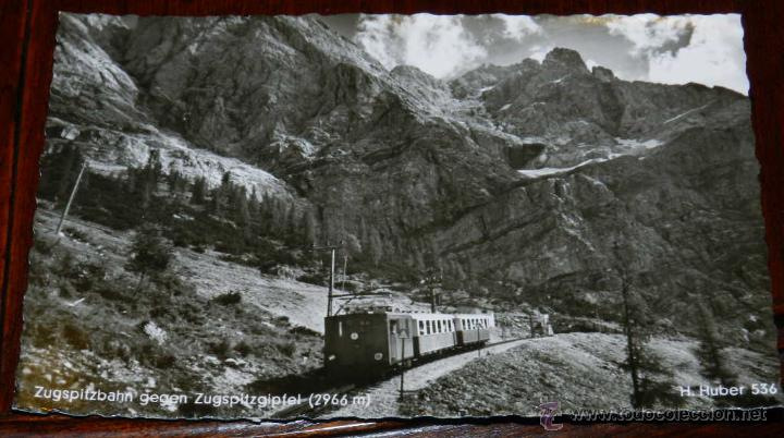 Postkarten: ANTIGUA FOTO POSTAL DE ZUGSPITZBAHN GEGEN ZUGSPITZGIPFEL, 2966 M, ALEMANIA, FOTO H. HUBER 536, TREN