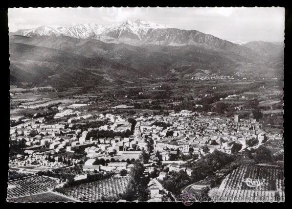 Postales: ILLE-SUR-TET - PIRINEOS ORIENTALES - VISTA PANORAMICA A&Eacute;REA Y EL CANIG&Oacute;