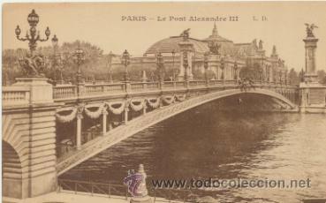 Postais: Paris.- Le Pont Alexandre III.