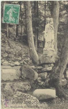 Cartes Postales: Monest&eacute;re de Sainte-Marie de la Pierre-qui-Vive. Franqueado y fechado en 1913.