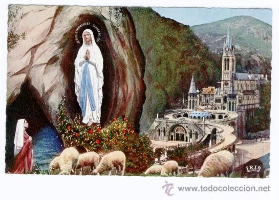 Postales: LOURDES - LA BASILIQUE ET LAPPARITION - Foto 1