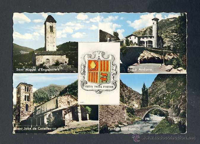 Postales: Postal d' ANDORRA: 4 vistes (Ed. Pantebre)