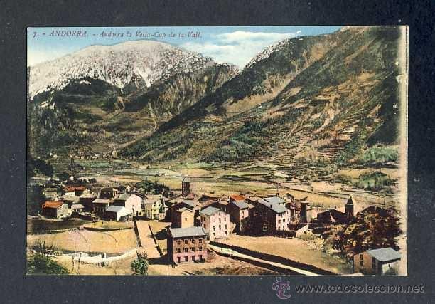 Postales: Postal d' ANDORRA: Andorra la Vella, Cap de la Vall (Ed. Maravilla num. 7)