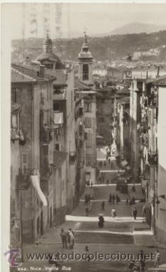 Postales: Nice.- Vieille Rue.  Franqueado y fechado en 1948.