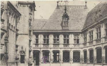 Postais: Bourges.- Palais Jacques - Coeur. Franqueado y fechado en 1918.