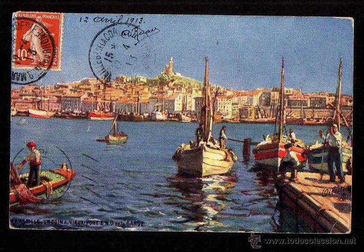 Postales: Marseille. Circulada 1913 - Foto 1