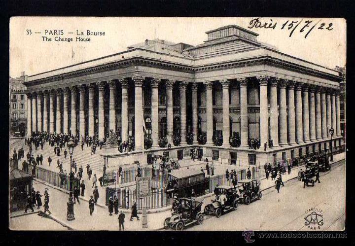 Postales: Paris La Bourse.  1922. Circulada - Foto 1