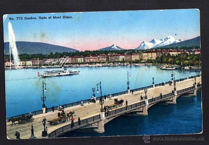Postales: Gen&egrave;ve. Circulada . - Foto 1