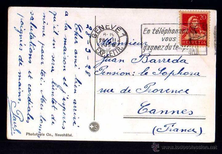 Postales: Gen&egrave;ve. Circulada . - Foto 2