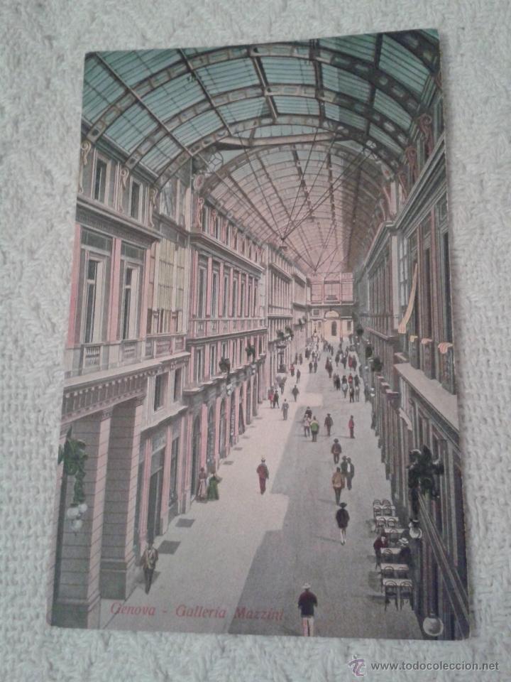 POSTAL DE GENOVA. GALLERIA MAZZINI. COLOREADA