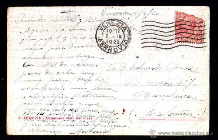 Postales: Postal de Venecia. Circulada 1920 - Foto 2
