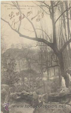Postcards: Paris.- Etude de Paysages aux Buttes- Charmont. Franqueado y fechado en 1904.