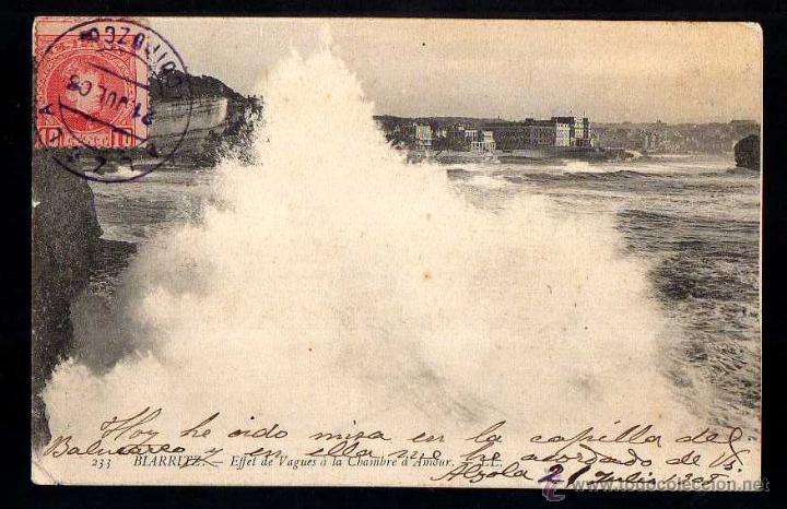 Postales: Biarritz, Circulada 1908 - Foto 1
