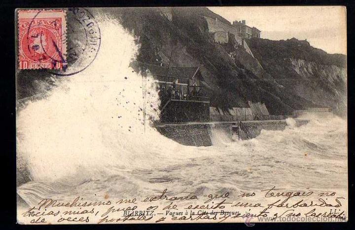 Postales: Biarritz, Circulada 1908 - Foto 1