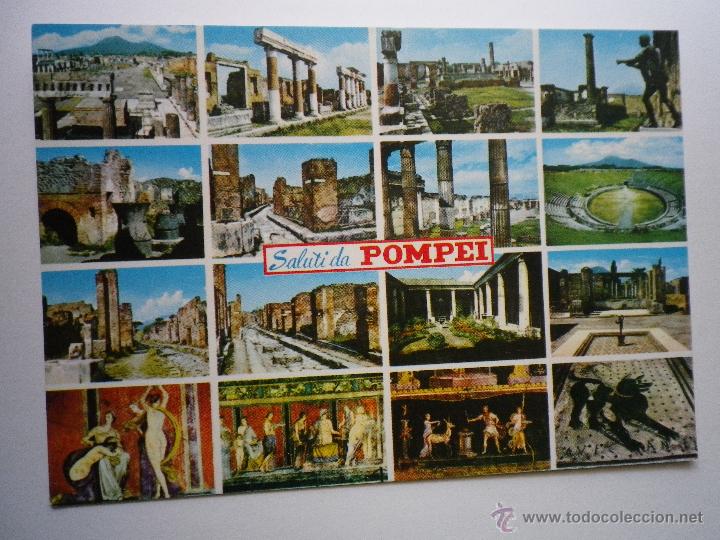 Postales: POSTAL SALUDOS DE POMPEYA, SIN CIRCULAR A&Ntilde;OS 70