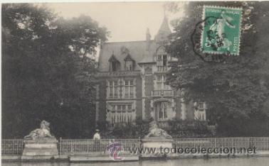 Postais: Engien - les - Bains. Le Ch&acirc;teau Leon.  Franqueado y fechado en 1909.