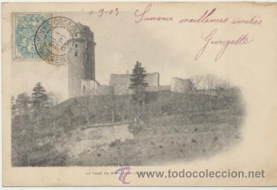 Cartes Postales: La Tour de Montlh&eacute;ry. Franqueado y fechado en 1903.