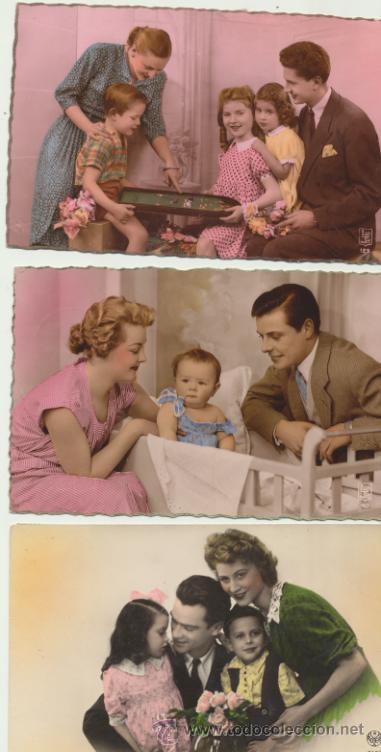 Postais: Postales Portuguesas. lote de 3. Franqueado y fechado en 1954-56.