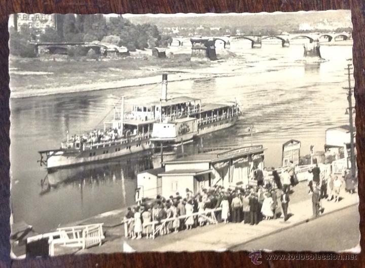 Postales: DRESDEN. PARADA DEL BARCO SCHMILKA. - Foto 1