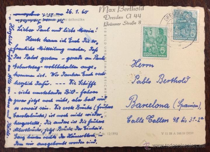 Postales: DRESDEN. PARADA DEL BARCO SCHMILKA. - Foto 2