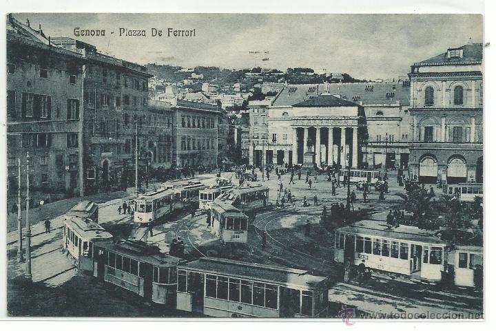 Postales: GENOVA .- PIAZZA DE FERRARI .- EDIZ. F. CALI N&ordm; 41388
