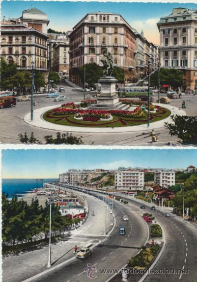 Postais: G&eacute;nova.- Lote de 2 postales. a&ntilde;os 50.