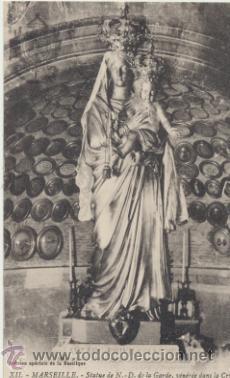 Postales: Marseille.- Statue de N.D. de la Garde. - Foto 1