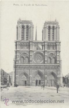 Postales: Paris.- Fa&ccedil;ade de Notre-Dame. - Foto 1