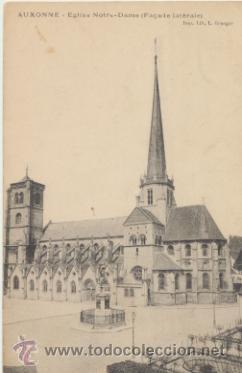 Postales: Auxonne.- Eglise Notre-Dame. Franqueado y fechado en 1905.