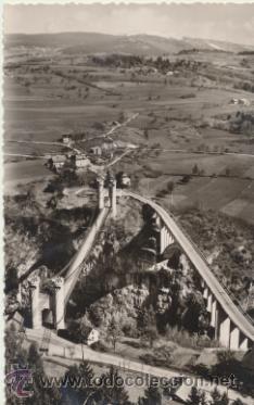 Postales: Annecy.- les Ponts de la Caille. Franqueado y fechado en 1955.