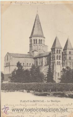 Postales: Paray - le - Monial.- La Basilique.Franqueado y fechado en 1902.