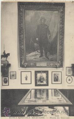 Postais: Ecole Speciale Militaire.- Mus&eacute;e du souvenir. Franqueado y fechado en 1909.