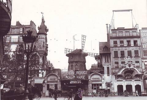 Postales: PARIS 1900 (12) Place Blanche. Le Moulin Rouge. Photo Desoye.