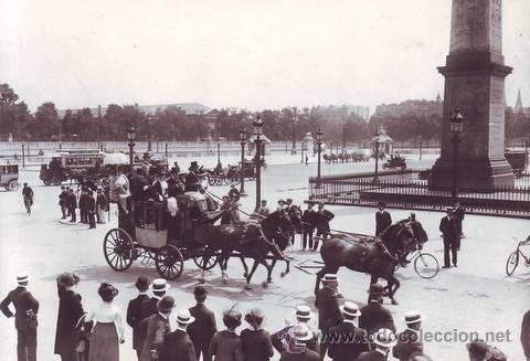 Postales: PARIS 1900 (8) Place de la Concorde. Photo Desoye.