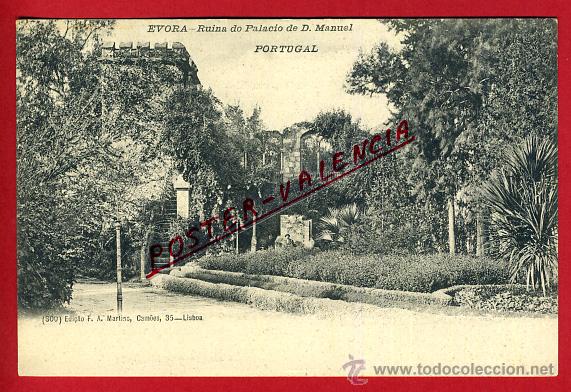 Cartes Postales: POSTAL EVORA, PORTUGAL, RUINA DO PALACIO DE D. MANUEL, P93528