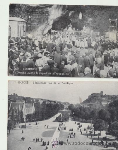 Postales: Lourdes.- Lote de 2 postales. - Foto 1