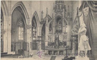 Postcards: Cl&eacute;ry.- Int&eacute;rieur de la Basilique. Franqueado y fechado en 1932.