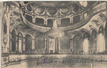 Postcards: Palais de Fontainebleau. Salle du Theatre. Franqueado y fechado en 1912.
