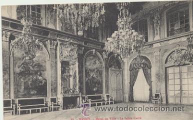 Postcards: Nancy.- H&ocirc;tel de Ville. Franqueado y fechado en 1915.