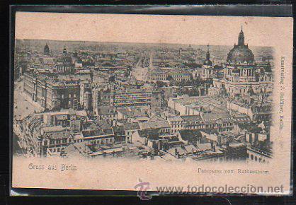Postkarten: TARJETA POSTAL DE BERLIN - GRUSS AUS BERLIN. PANORAMA VOM RATHAUSTURM.