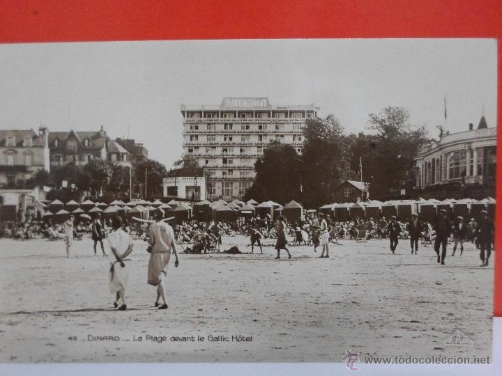 Postales: POSTAL DINARD - LA PLAGE DEVANT LE GALLIC HOTEL - Foto 3