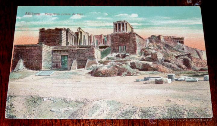 Postkarten: POSTAL DE ATENAS, ATHENES, GRECIA, PROPYLEES PRISES DE FACE, ED. A. PALLIS & CIE, NO CIRCULADA.