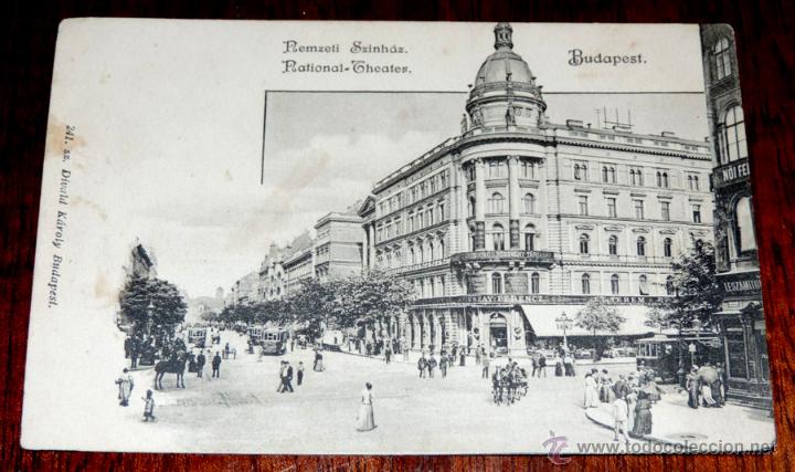 Cartes Postales: POSTAL DE BUDAPEST, HUNGRIA, NATIONAL THEATER, ED. DIVALD KAROLY, NO CIRCULADA.